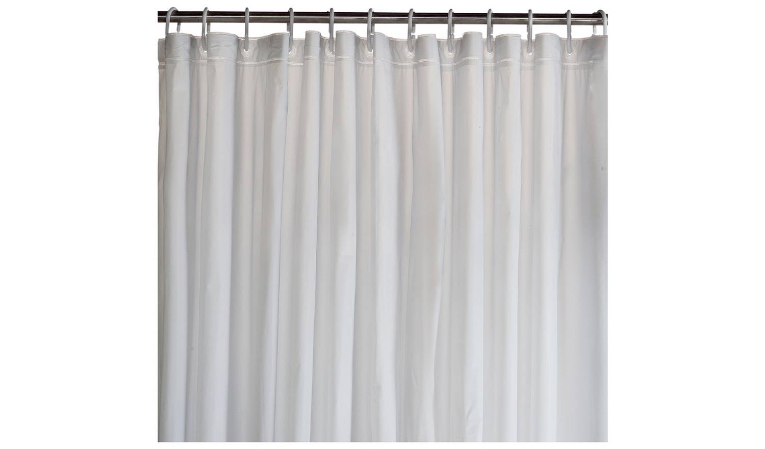 Argos Home Essentials Plain Shower Curtain - White