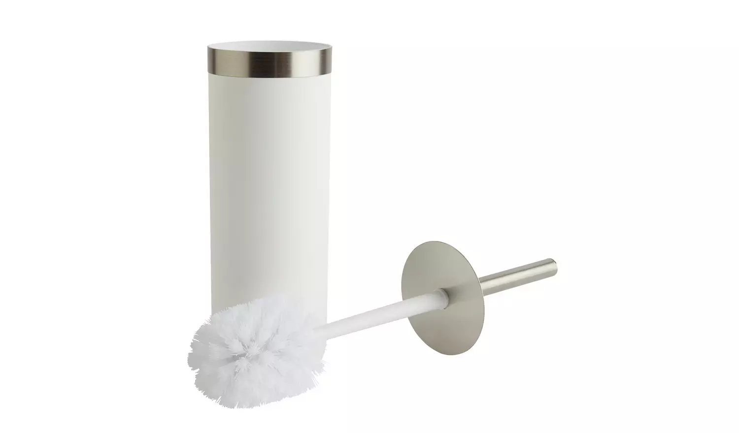Home Toilet Brush - White and Silver