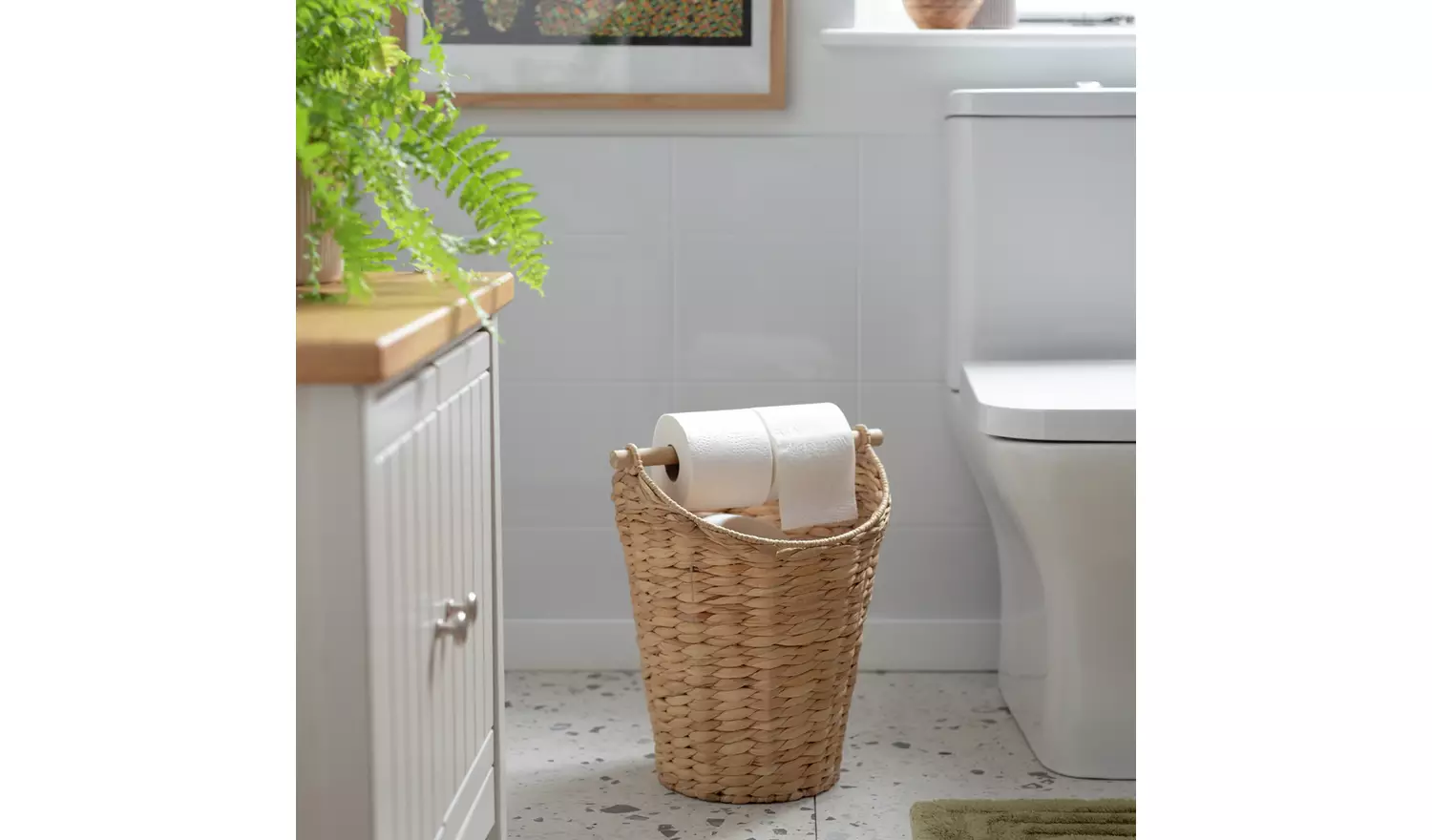 Habitat Woven Toilet Roll Holder - Natural