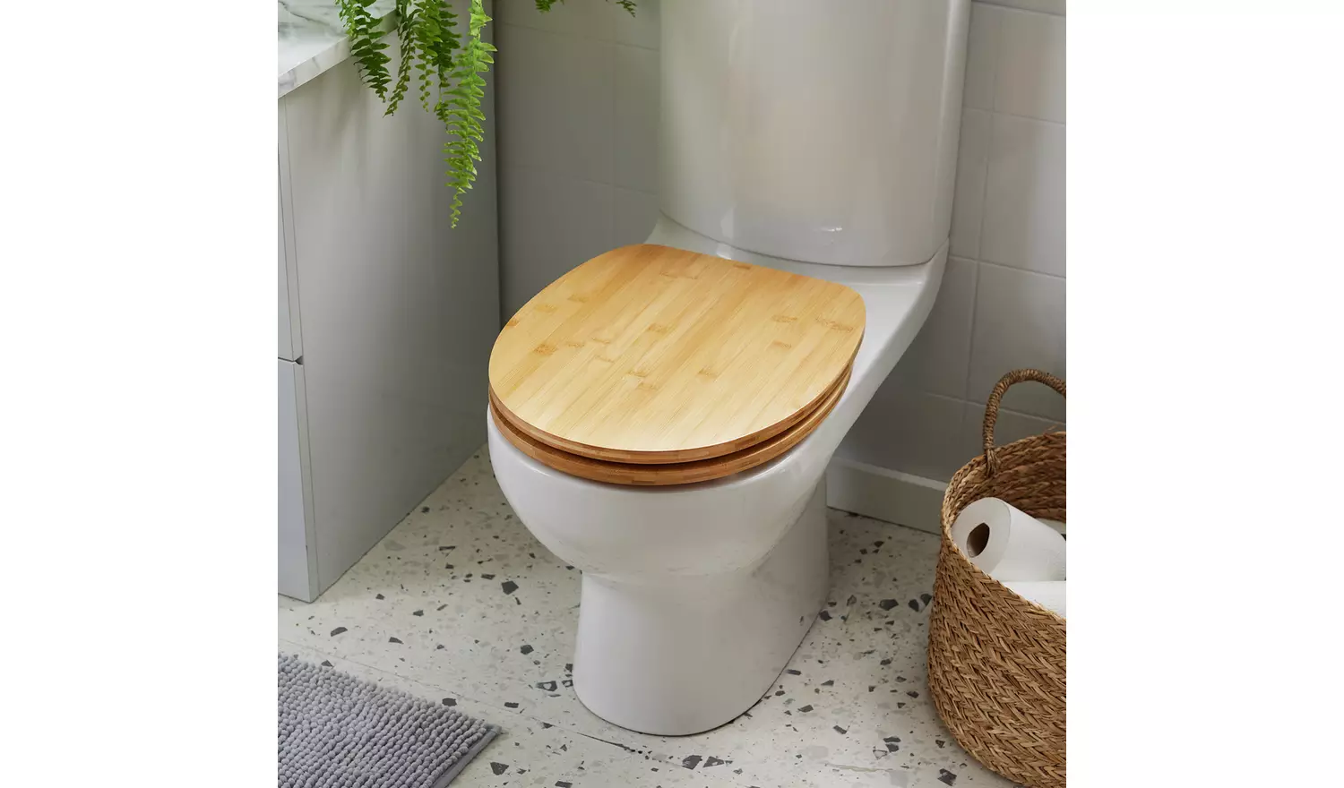 Argos Home Bamboo Toilet Seat - Natural
