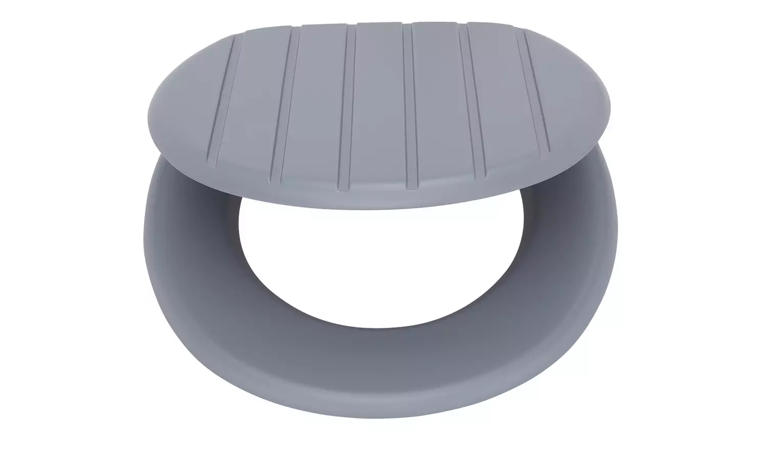 Argos Home Tongue and Groove Style Toilet Seat - Grey