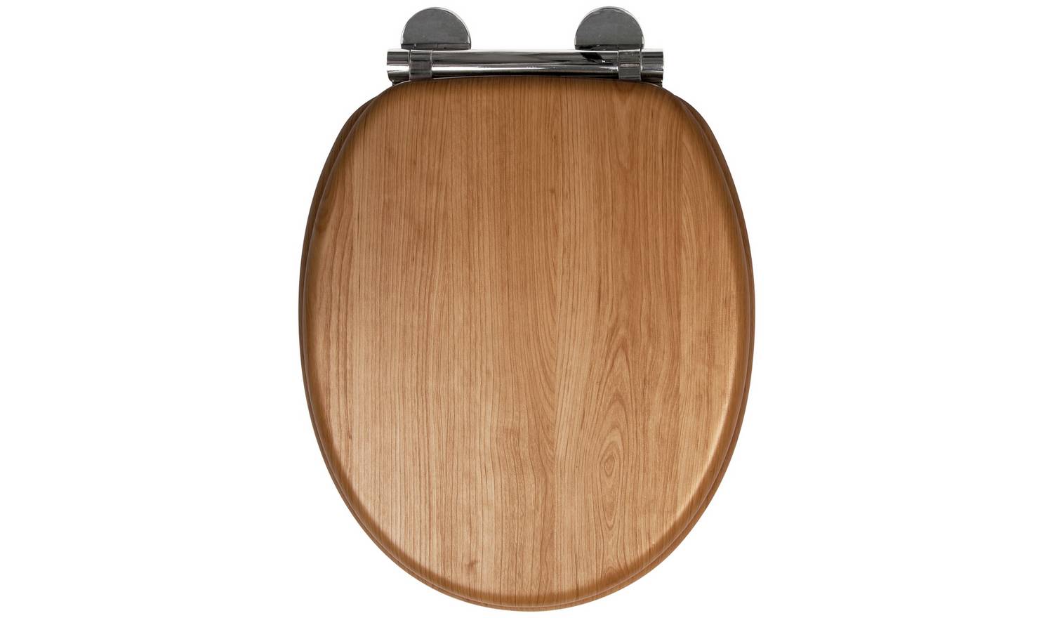 Croydex Moulded Wood Toilet Seat - Light Oak Effect