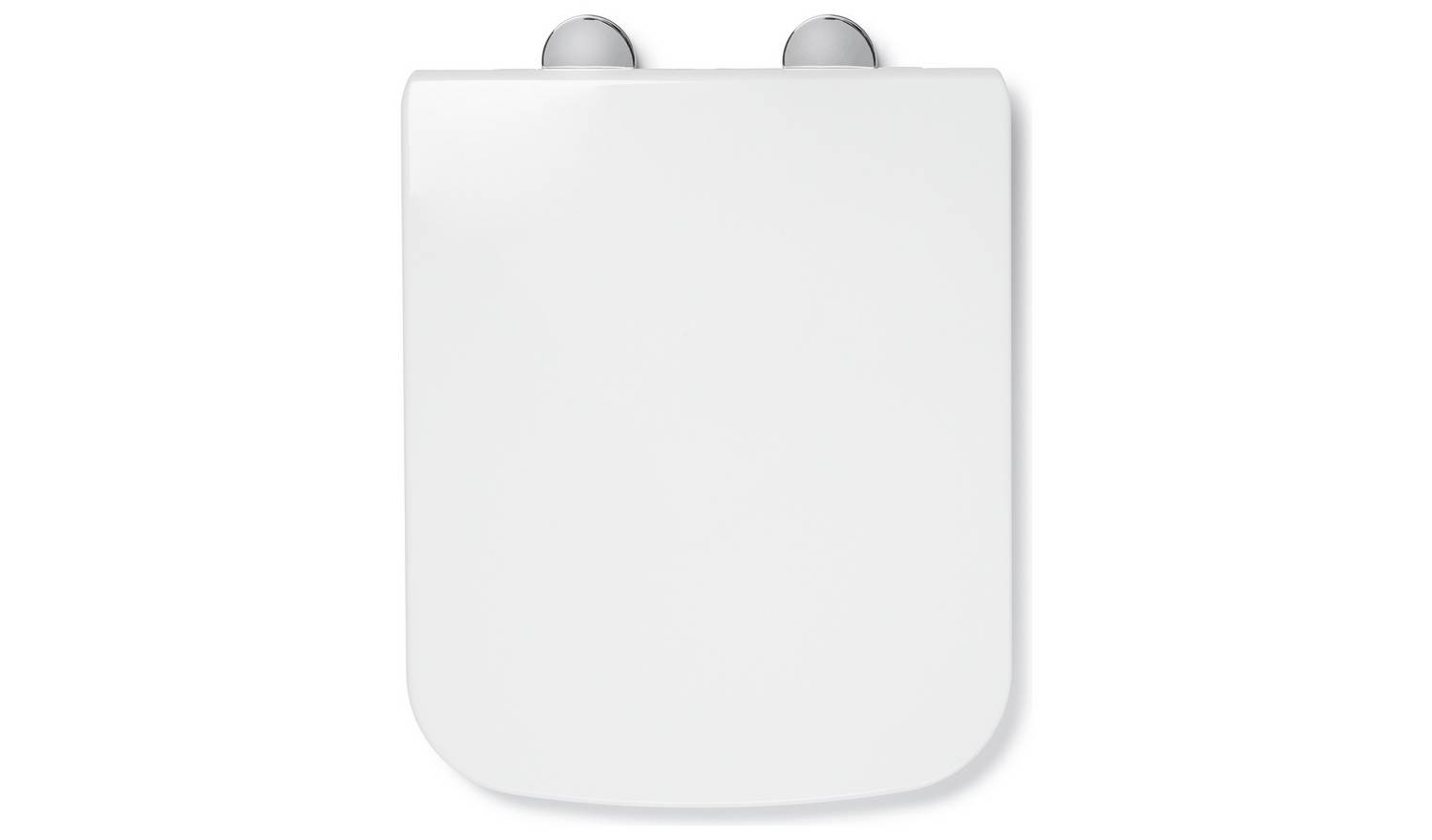 Cryodex Leven Plastic Square Toilet Seat – White