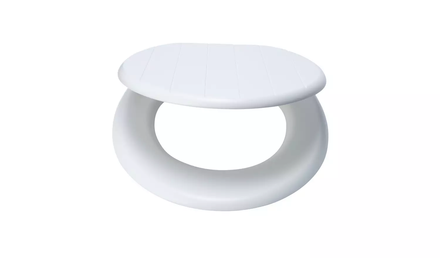 Argos Home Tongue and Groove Style Toilet Seat - White