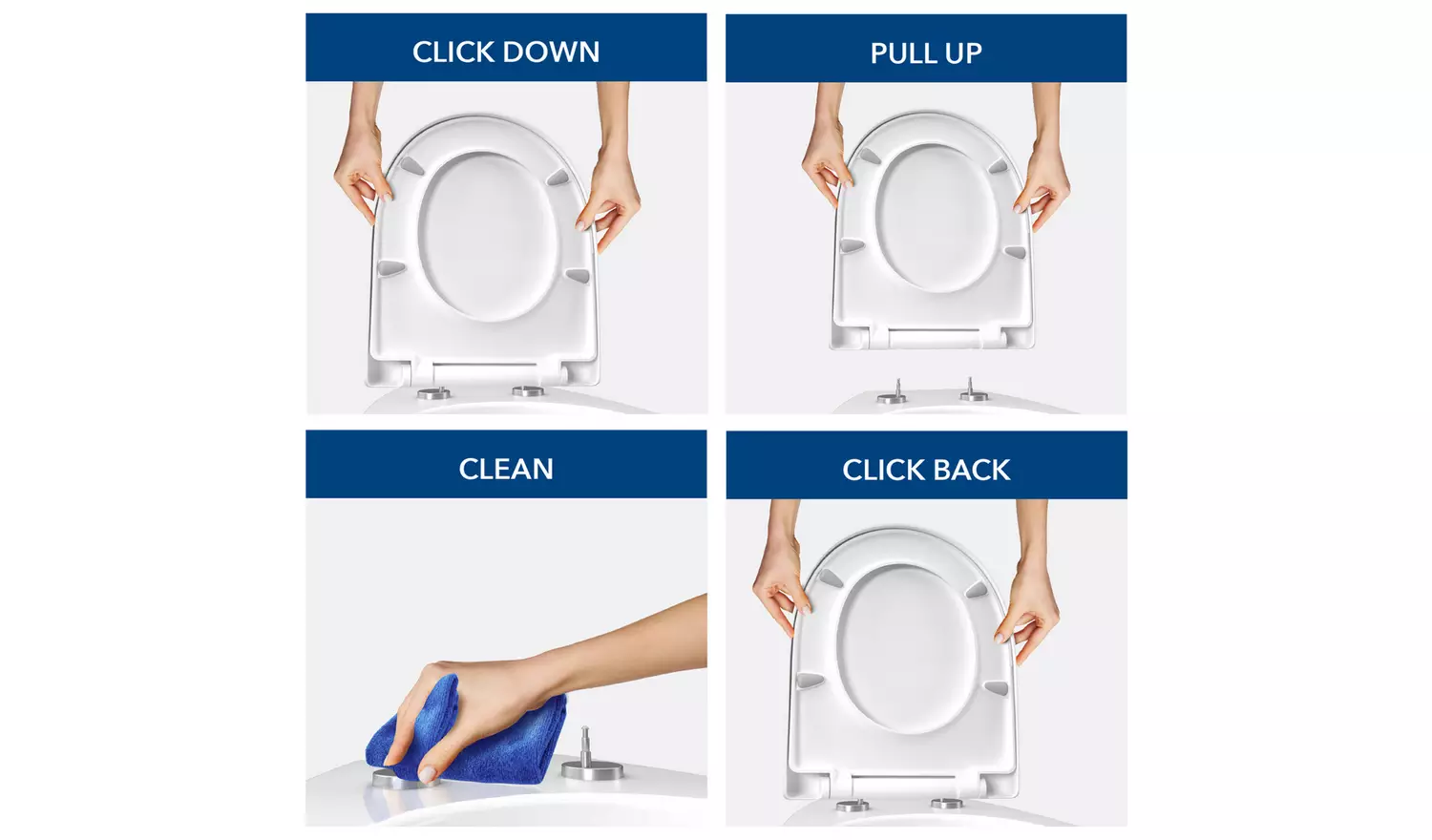 Bemis Click & Clean Classic Toilet Seat - White