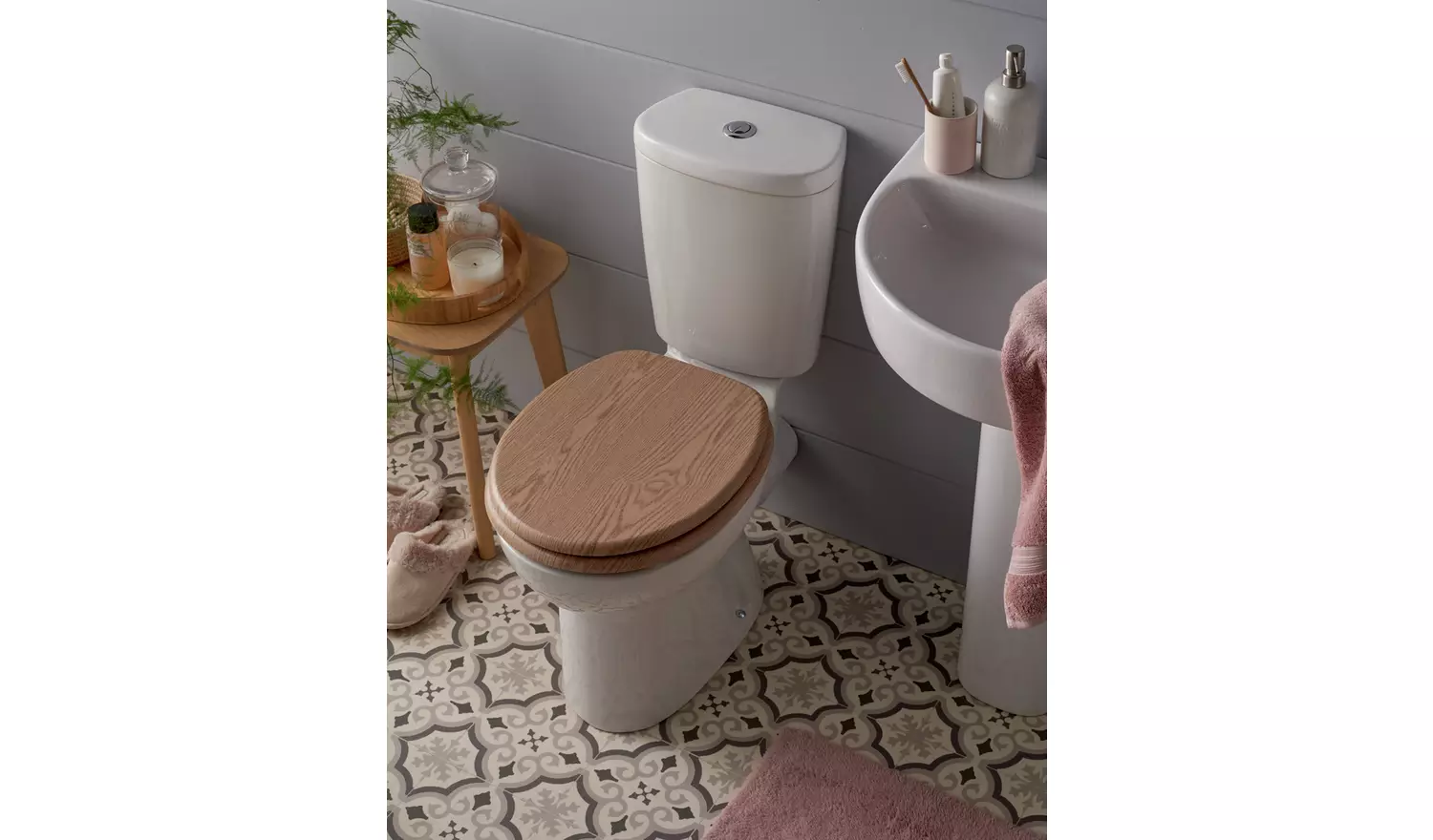 Argos Home Natural Oak Effect Toilet Seat - Natural