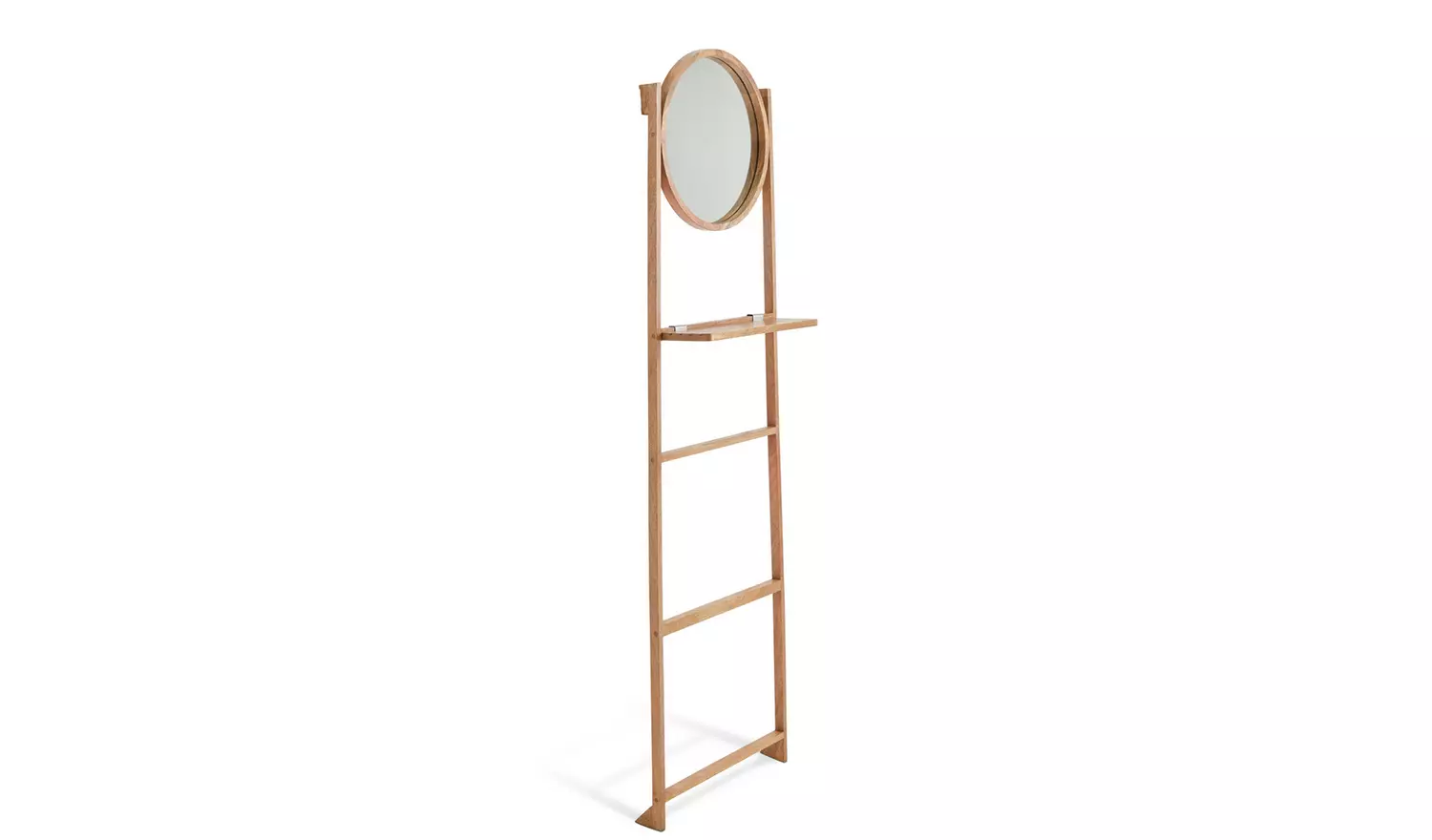 Habitat Free Standing Towel Ladder and Mirror - Natural