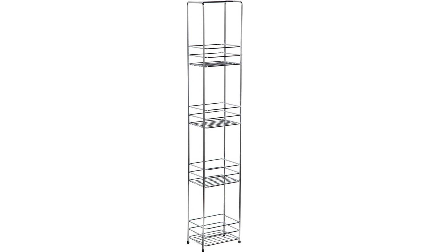 Argos Home 4 Tier Bathroom Storage Shelf Unit - Chrome