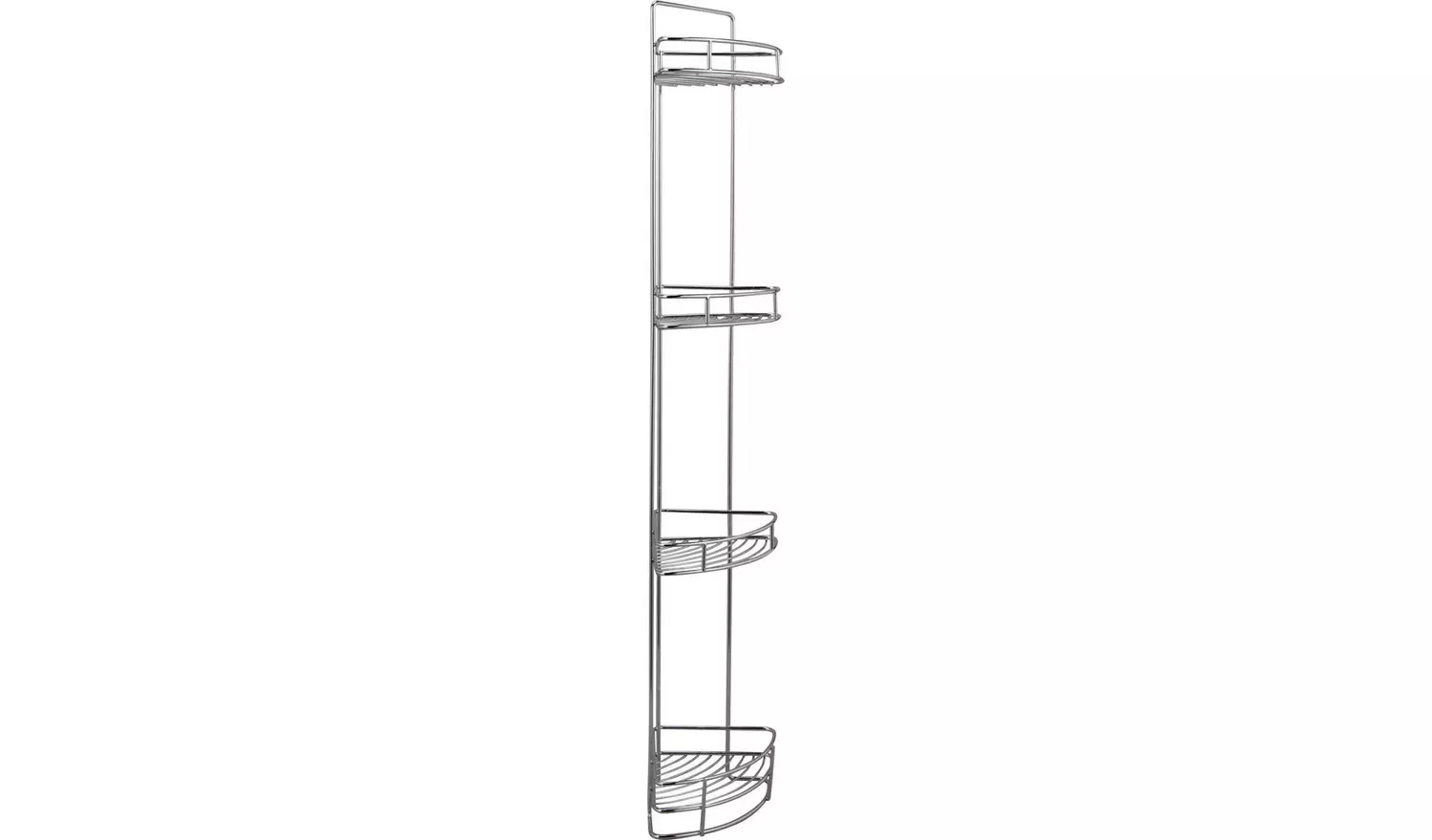 Argos Home 4 Tier Bathroom Corner Shelf Unit - Chrome