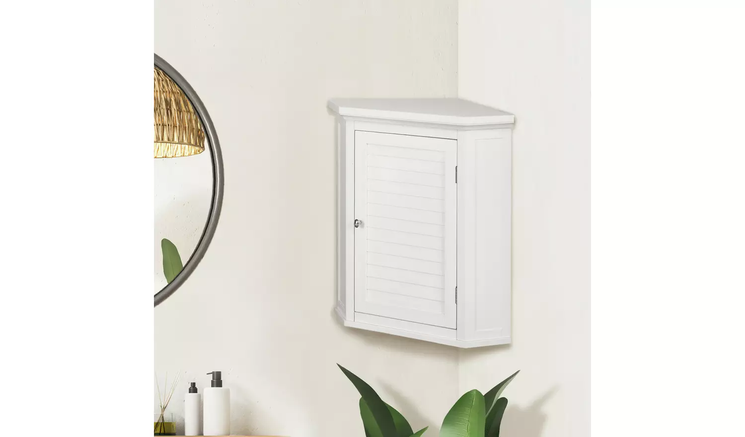 Teamson Home Glancy 1 Door Cabinet - White