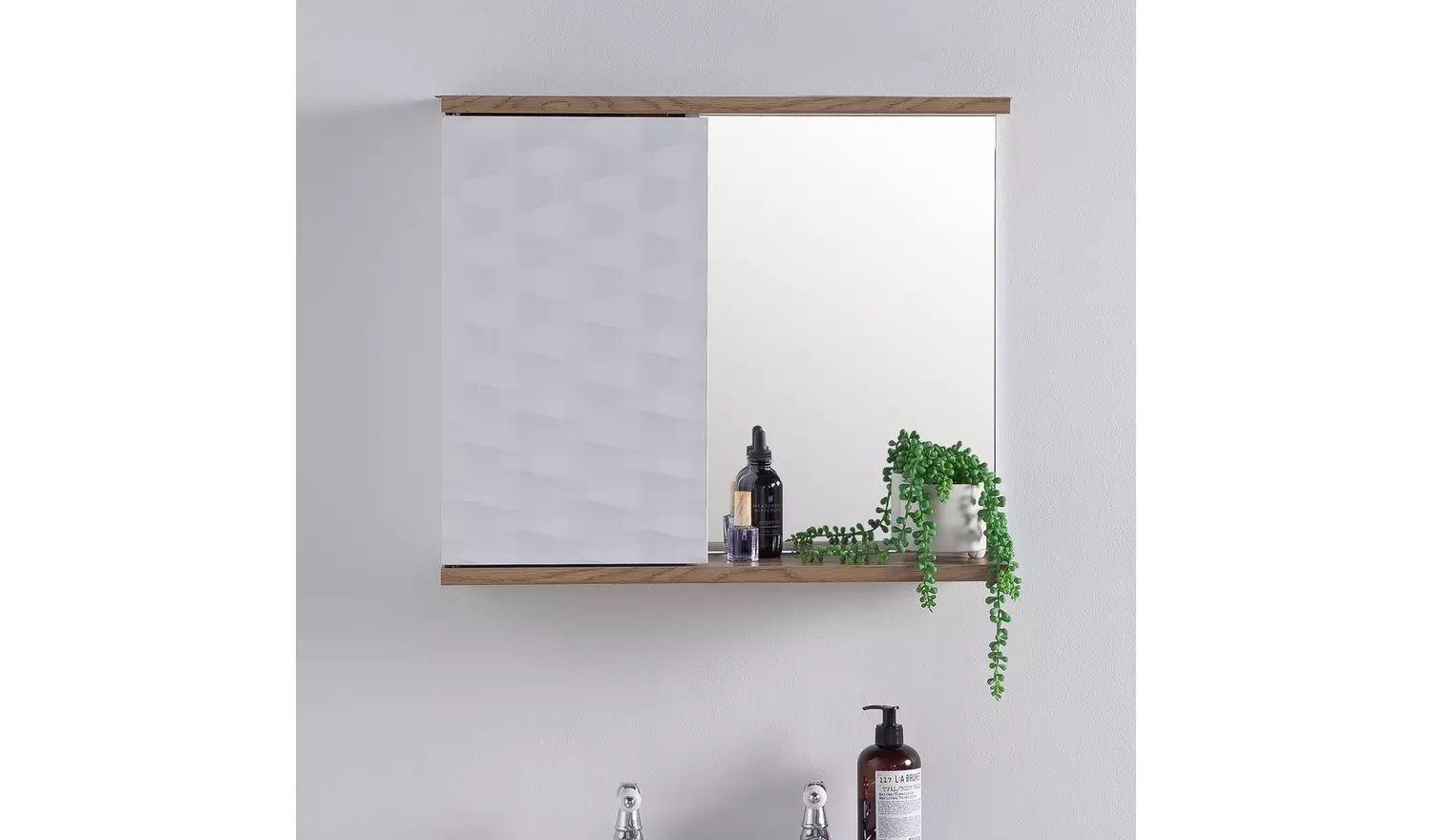 Habitat Zander Mirrored Cabinet - White