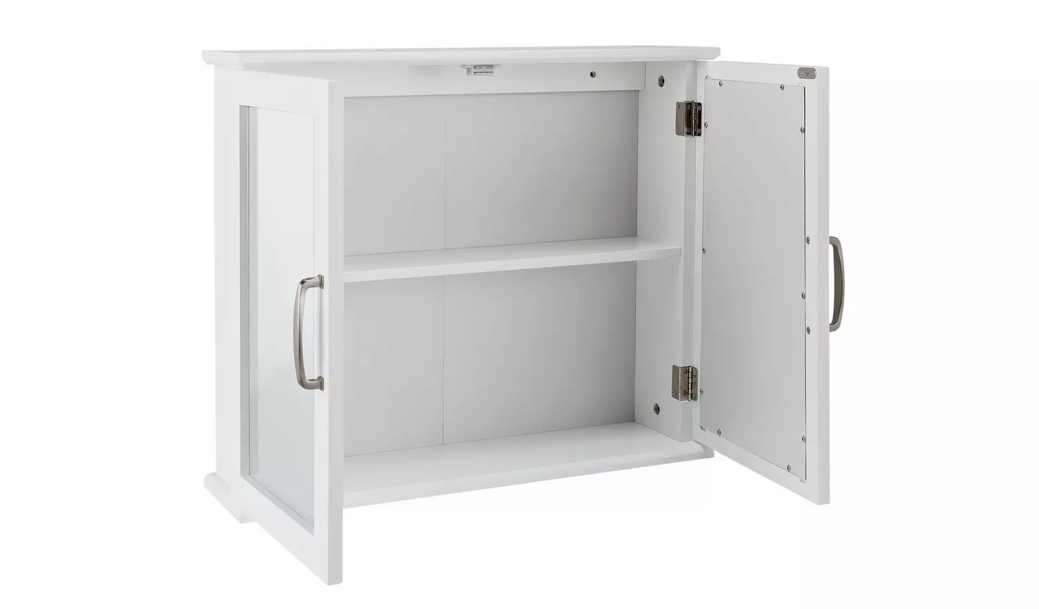 Argos Home Tongue & Groove 2 Door Mirrored Cabinet - White