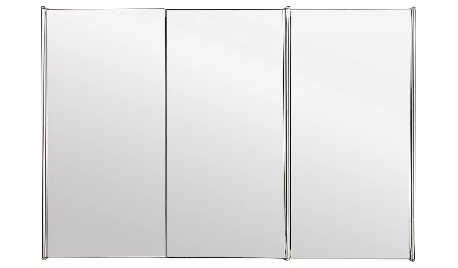 Argos Home Stainless Steel 3 Door Mirrored Cabinet