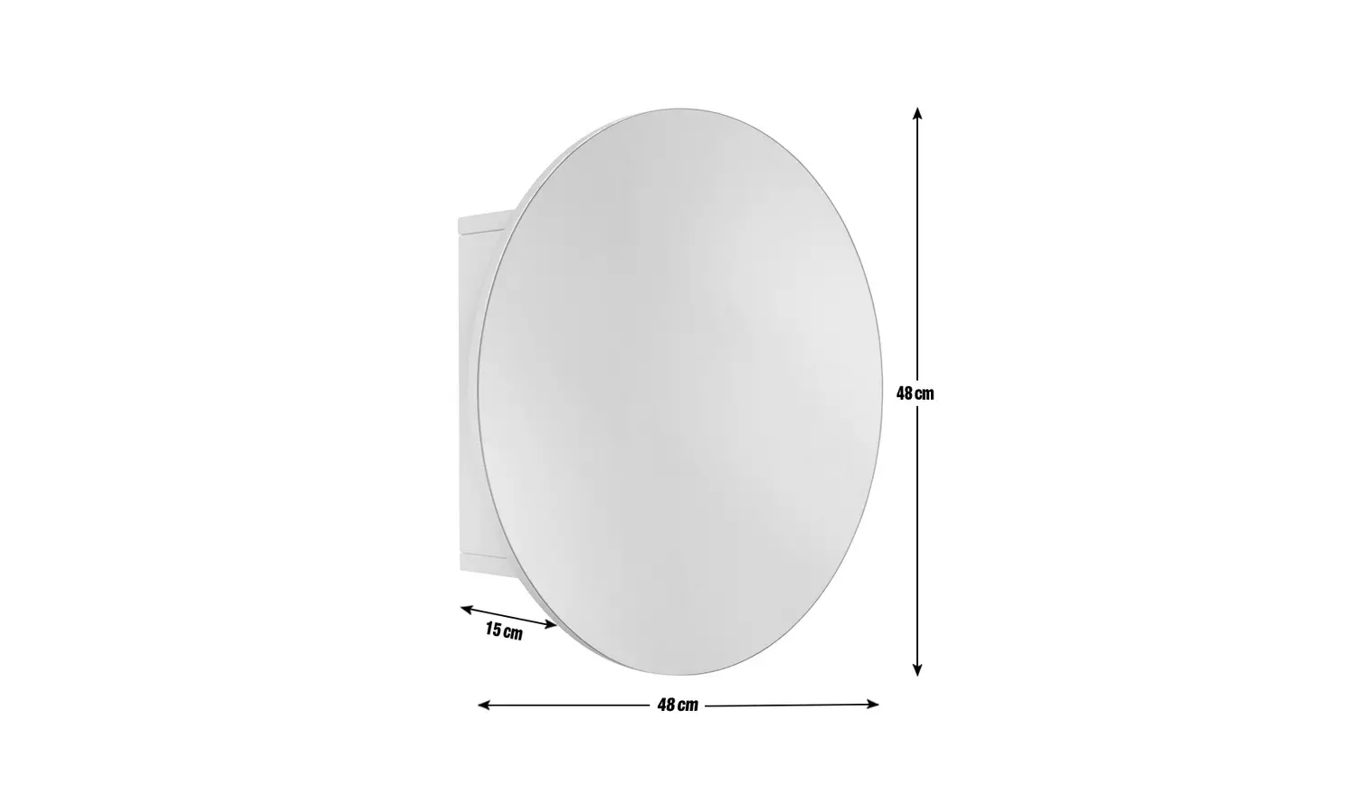 Argos Home Round Mirrored Wall Cabinet