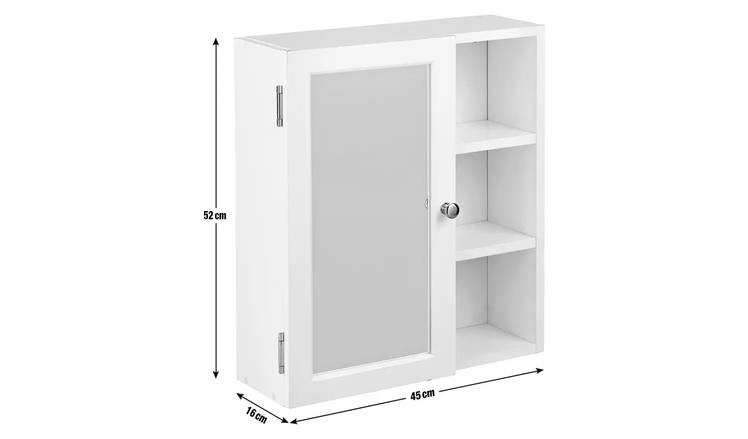 Argos Home 1 Door Open Shelf Mirrored Cabinet