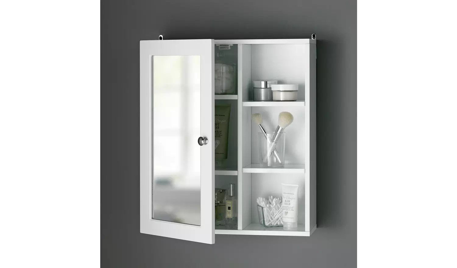 Argos Home 1 Door Open Shelf Mirrored Cabinet