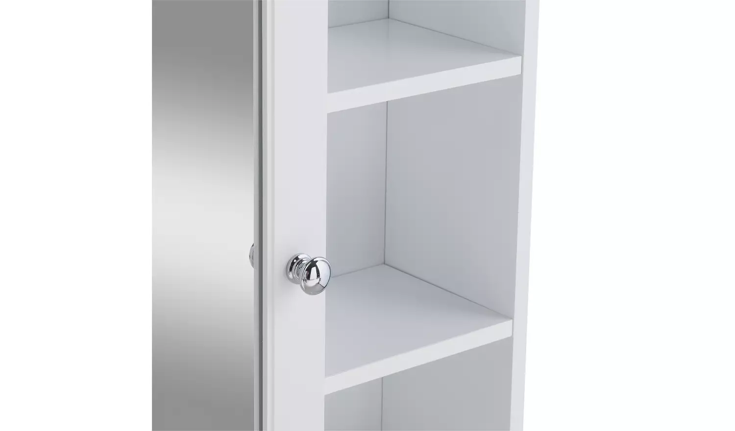 Argos Home 1 Door Open Shelf Mirrored Cabinet