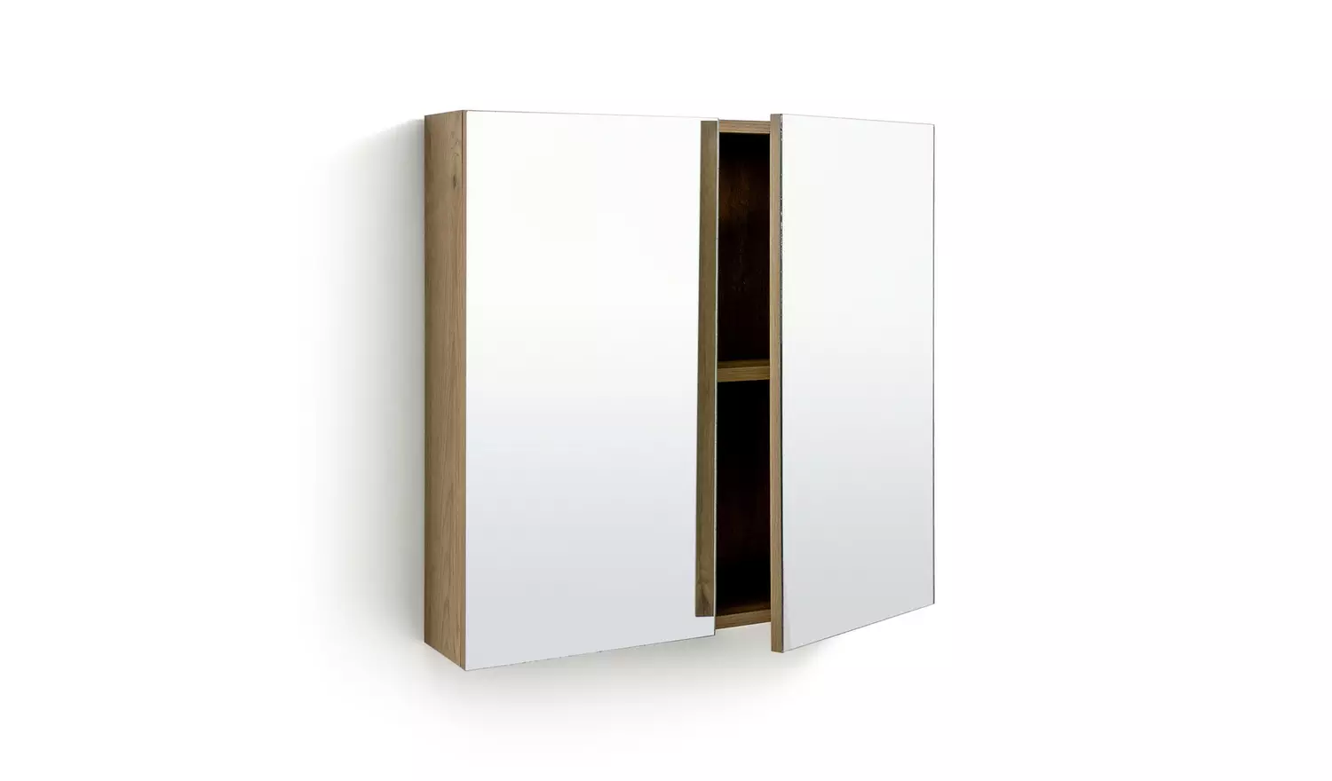 Argos Home Loft Living 2 Door Mirrored Cabinet - Oak