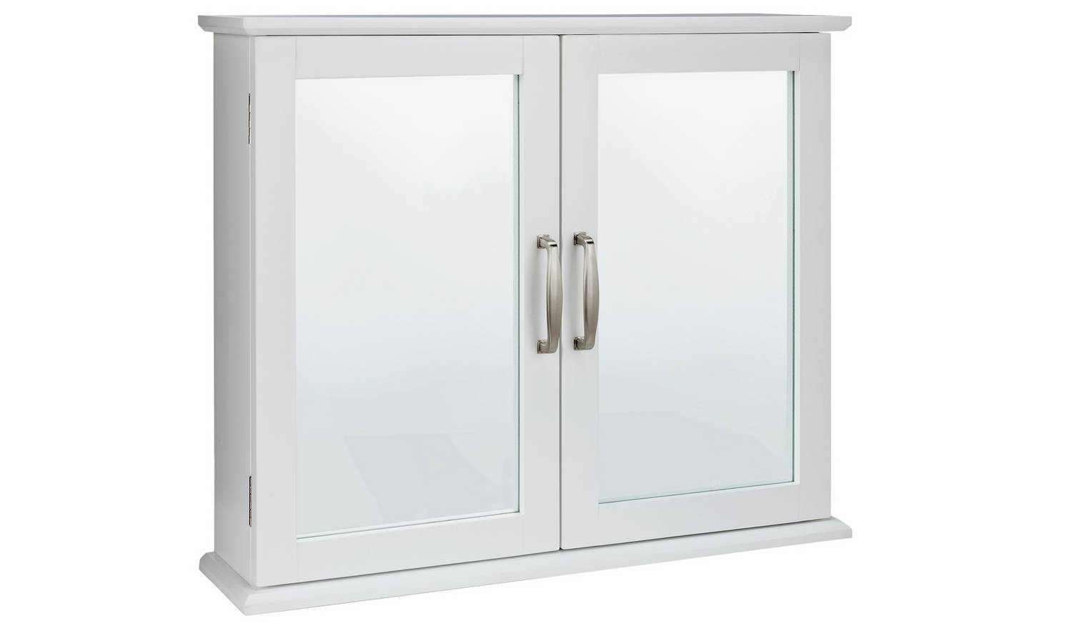 Argos Home Tongue & Groove 2 Door Mirrored Cabinet - White
