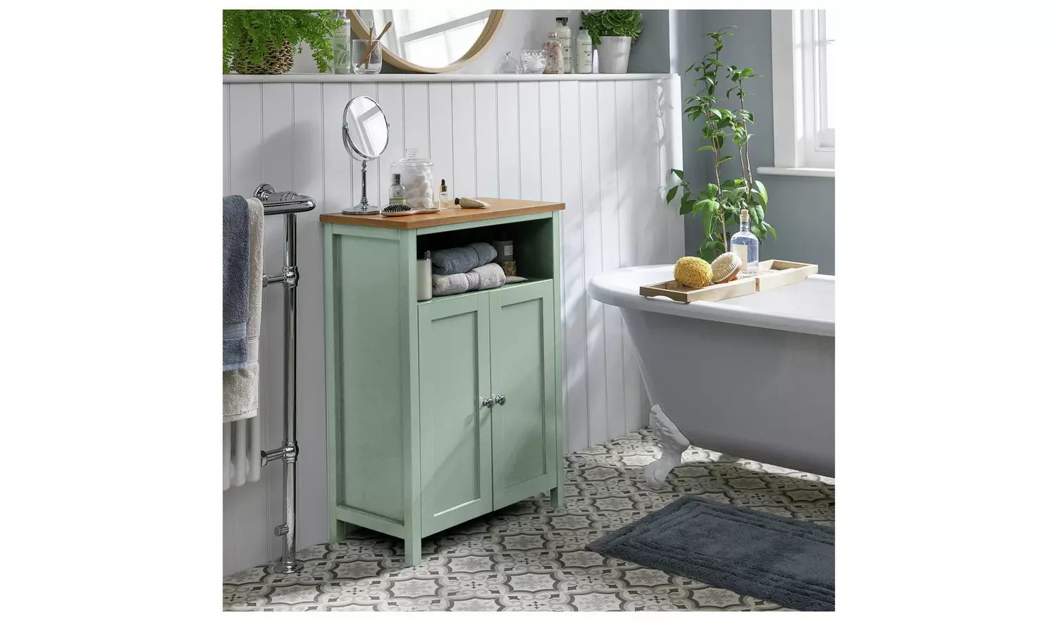 Argos Home Livingston Double Unit - Sage Green