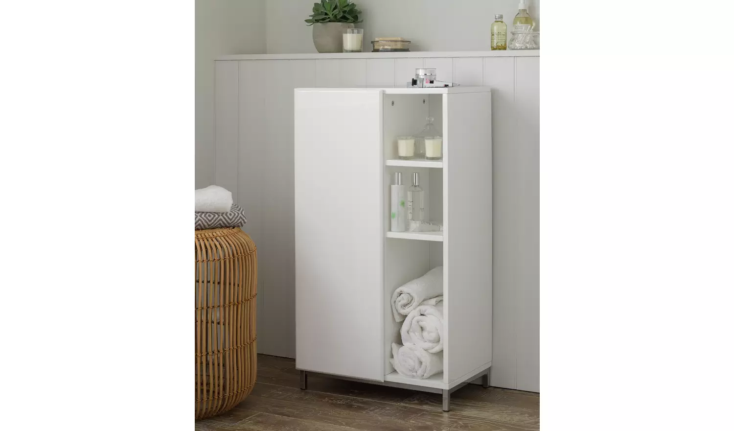 Argos Home Gloss Double Unit - White