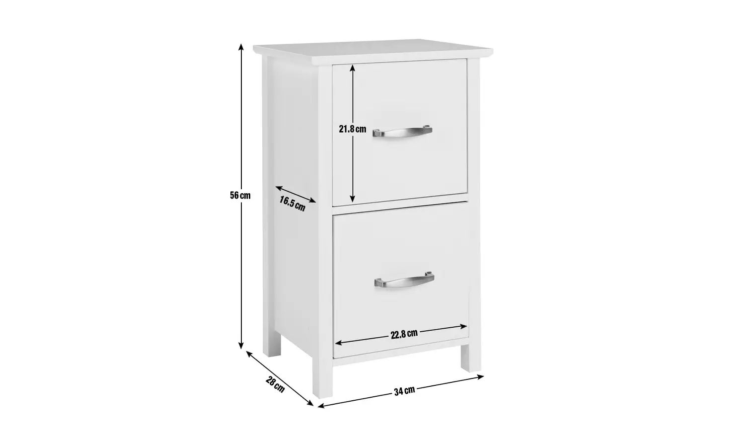 Argos Home 2 Drawer Bathroom Drawer Unit - White