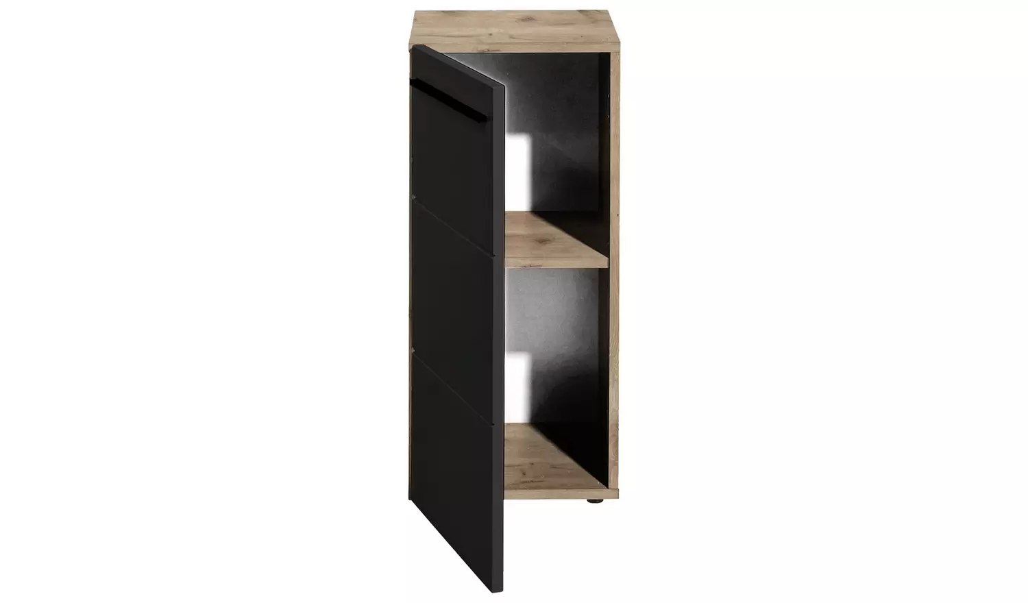 Julian Bowen Vista Single Unit - Black & Oak