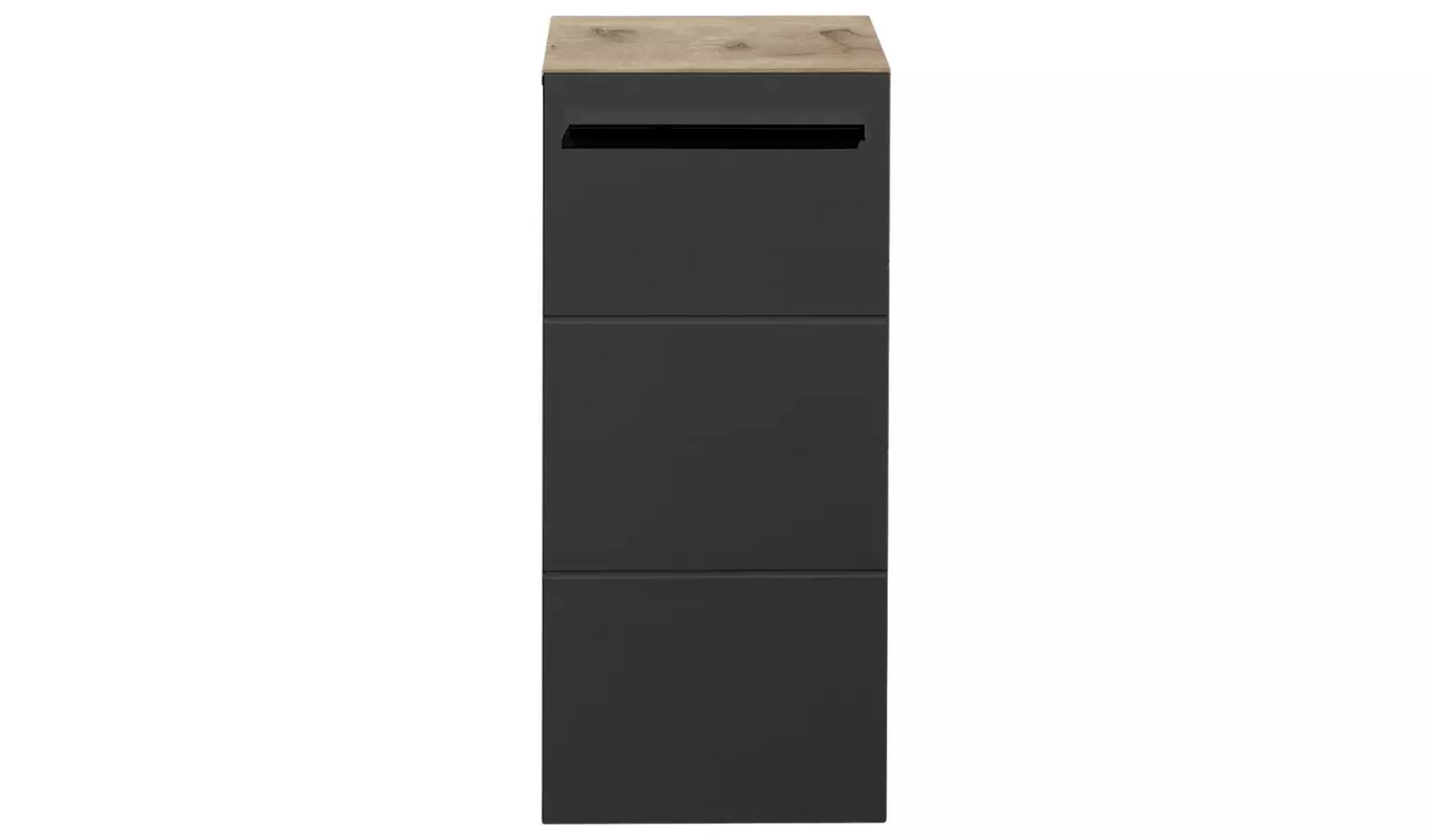 Julian Bowen Vista Single Unit - Black & Oak