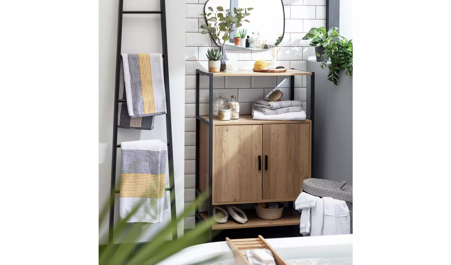 Argos Home Loft Living 2 Door Cabinet - Oak