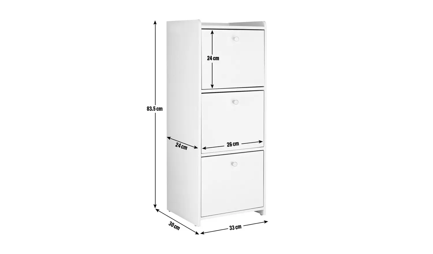 Argos Home Prime 3 Drawer Bathroom Drawer Unit - Black