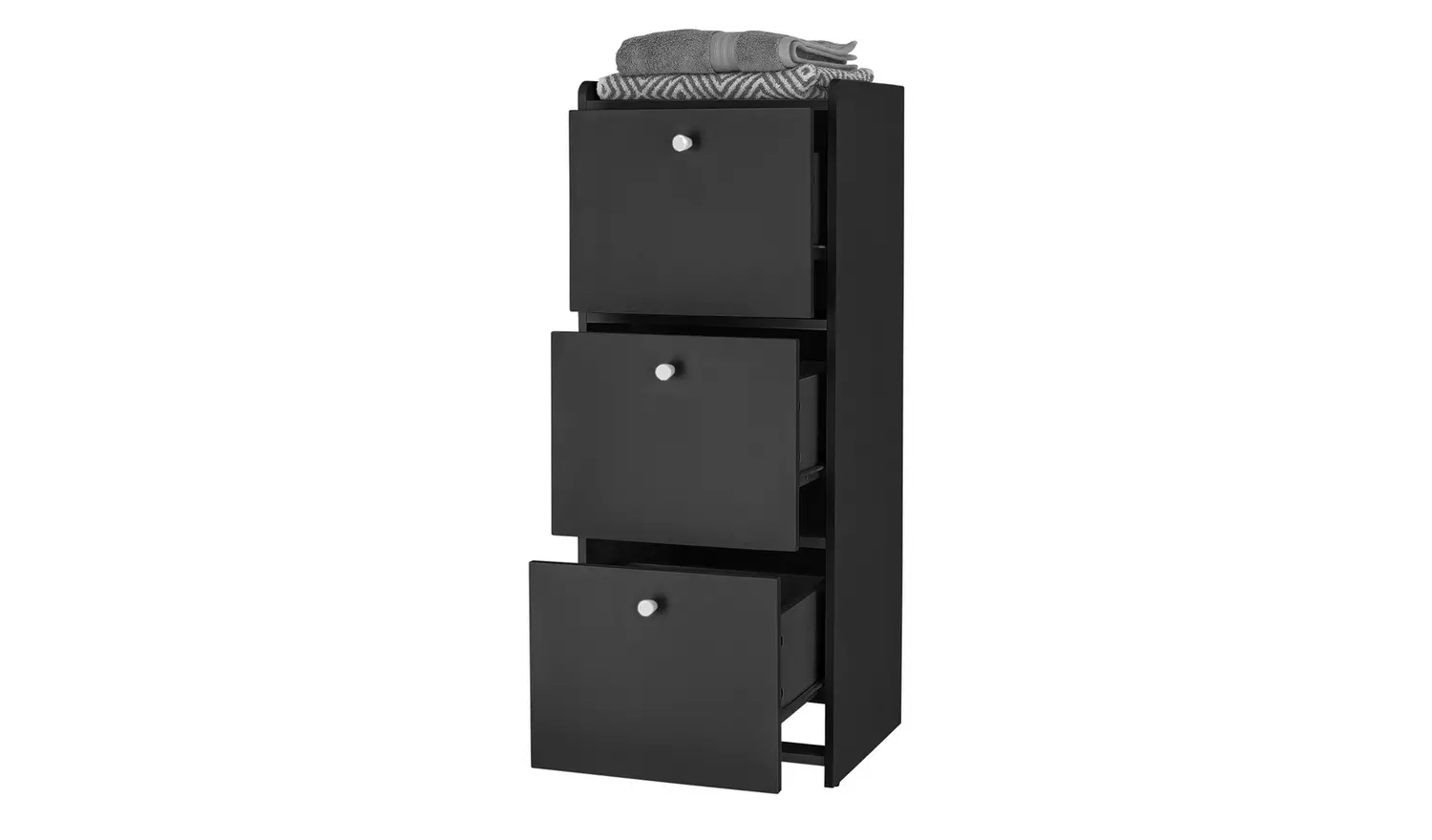 Argos Home Prime 3 Drawer Bathroom Drawer Unit - Black