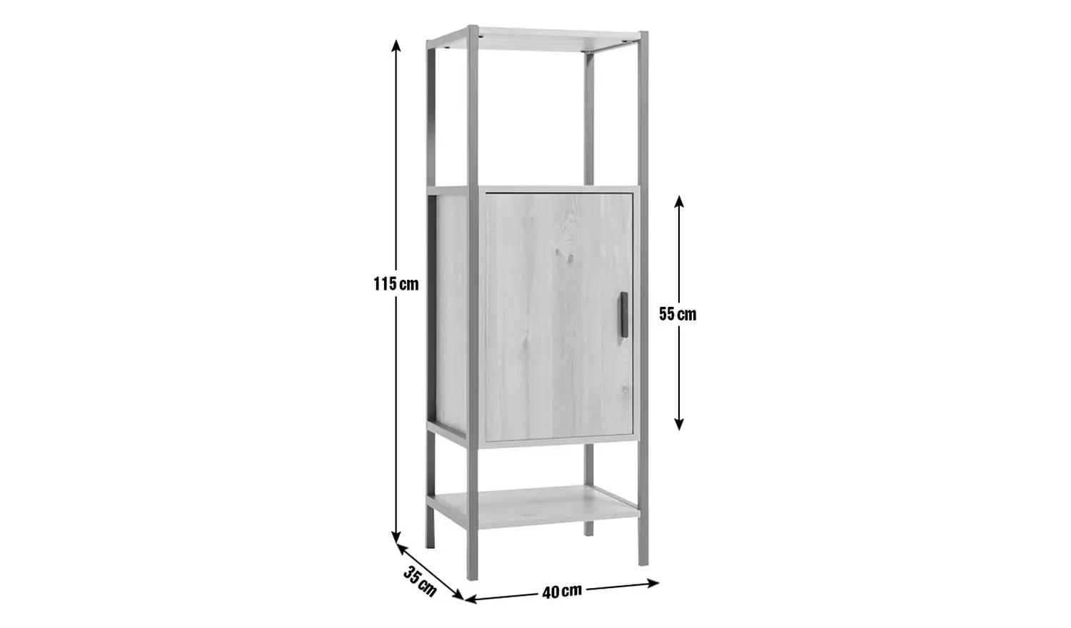 Argos Home Loft Living 1 Door Cabinet - Oak
