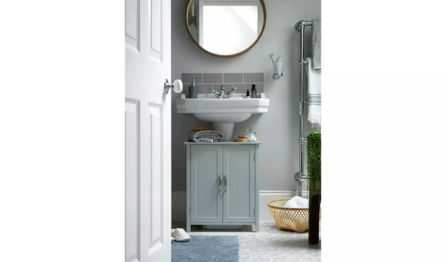 Argos Home Tongue & Groove Under Sink Unit - Grey