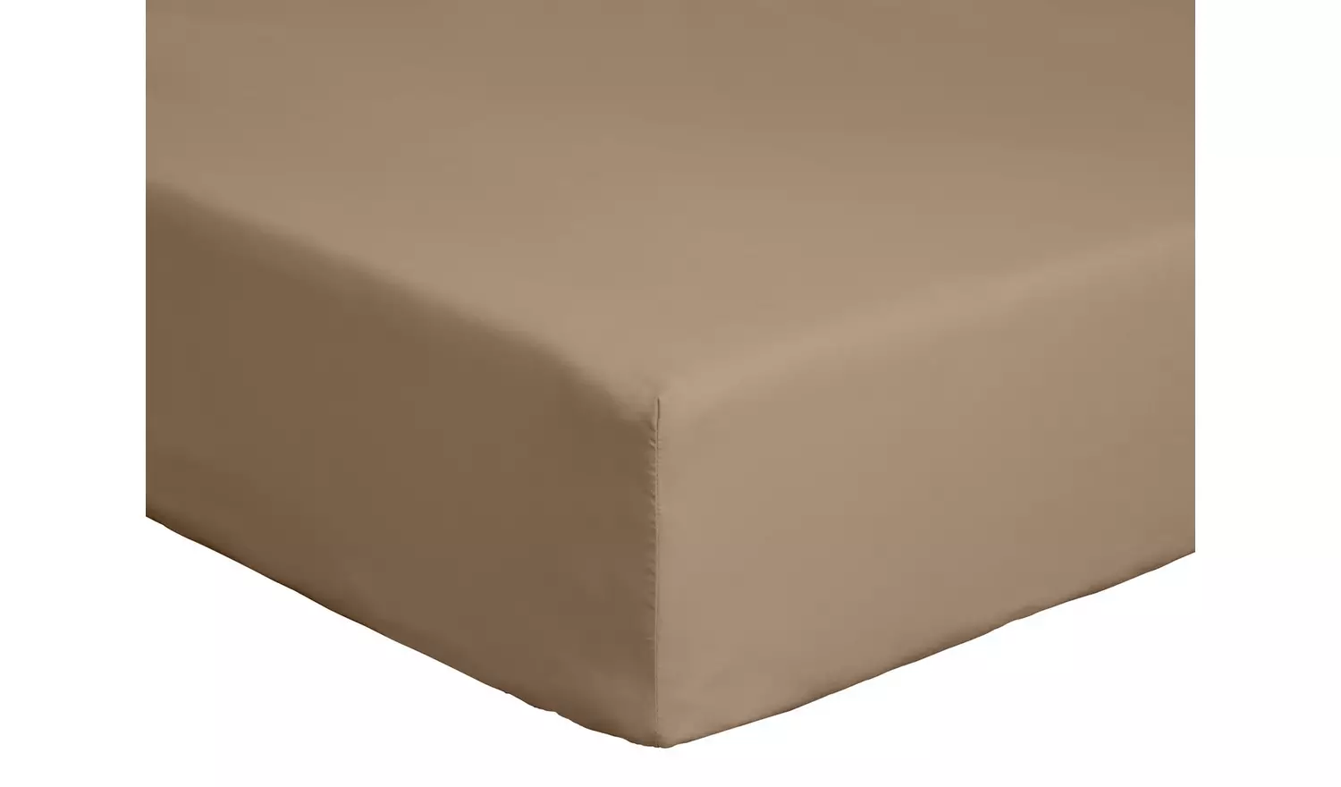 Habitat Cotton Rich 180 TC Taupe Fitted Sheet - King size