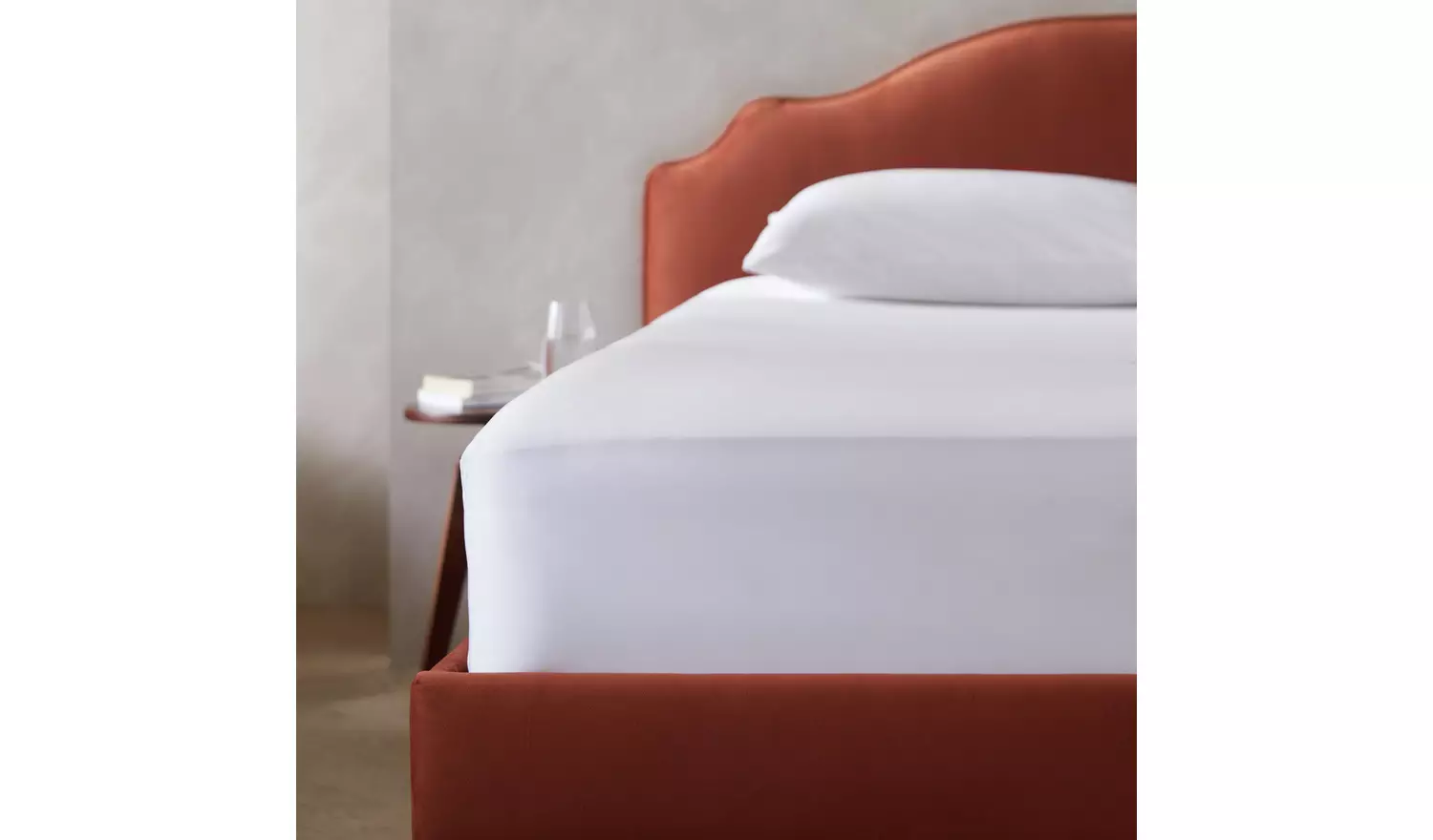 Habitat Cotton 800 TC Extra Deep White Fitted Sheet- Double