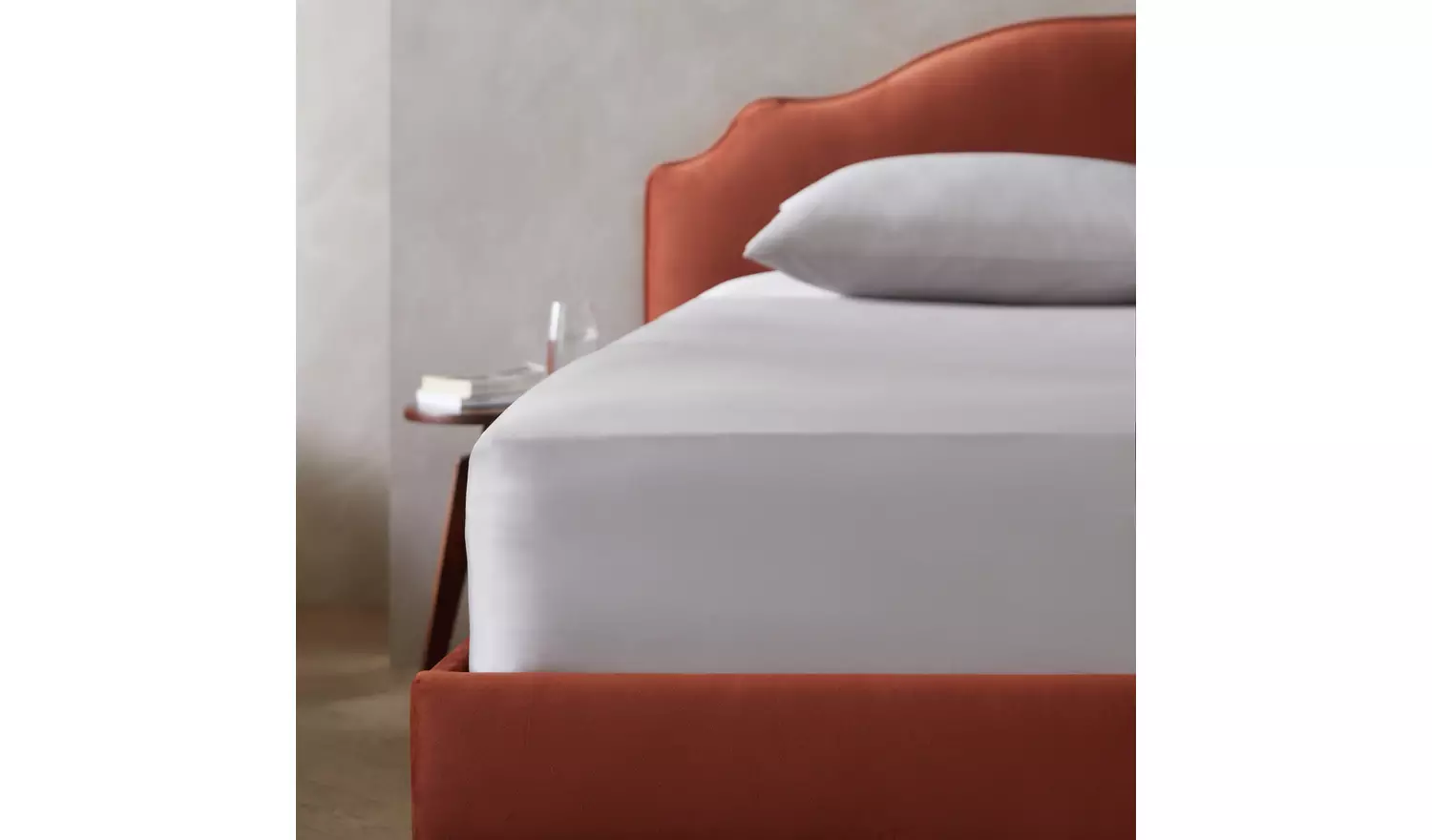 Habitat Cotton 800 TC Extra Deep Grey Fitted Sheet - Double