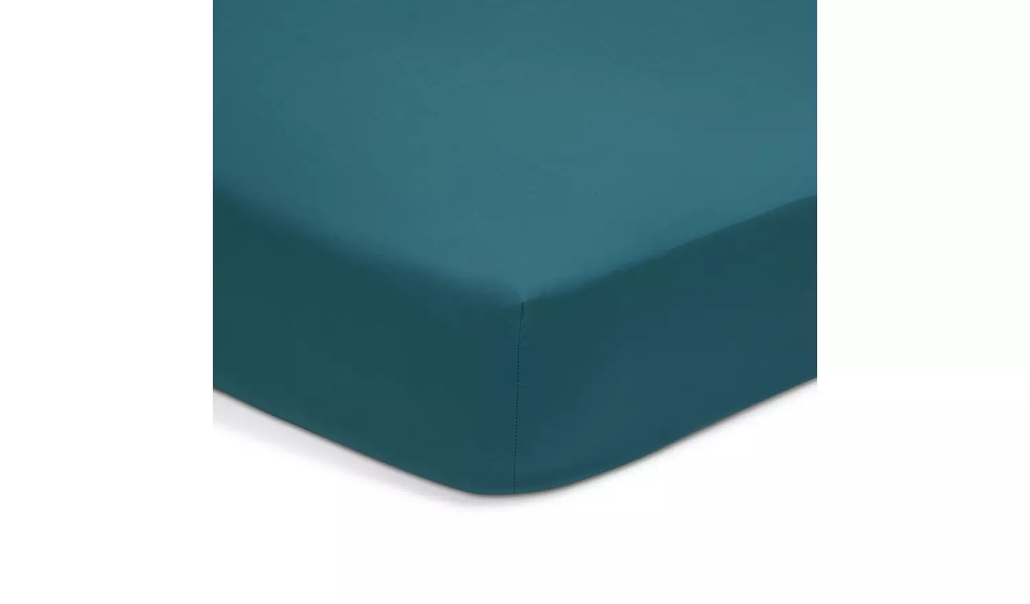 Habitat Cotton Rich 180 TC Petrol Fitted Sheet - King size