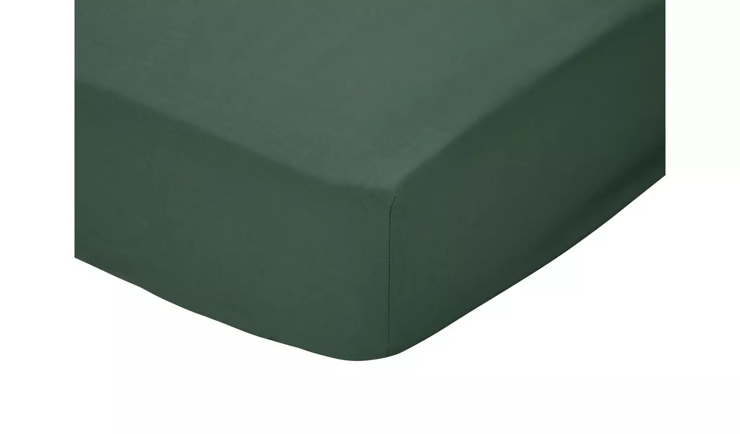 Habitat Cotton Rich 180 TC Leaf Green Fitted Sheet - Single