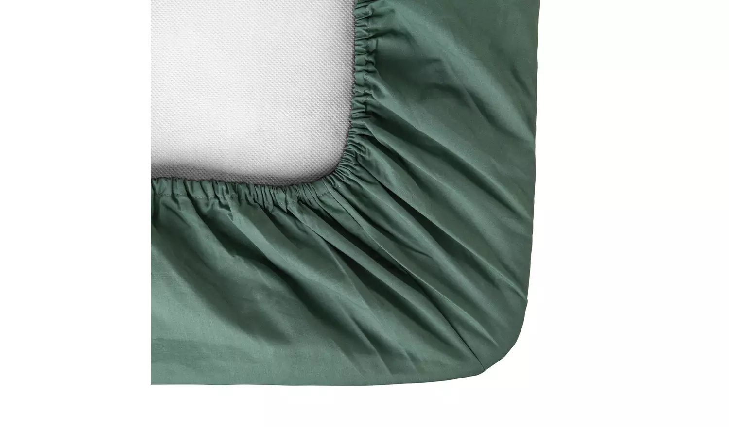 Habitat Cotton Rich 180 TC Leaf Green Fitted Sheet - Single