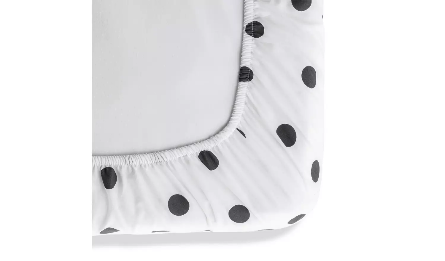 Habitat Mono Spot Printed Fitted Sheet - Double