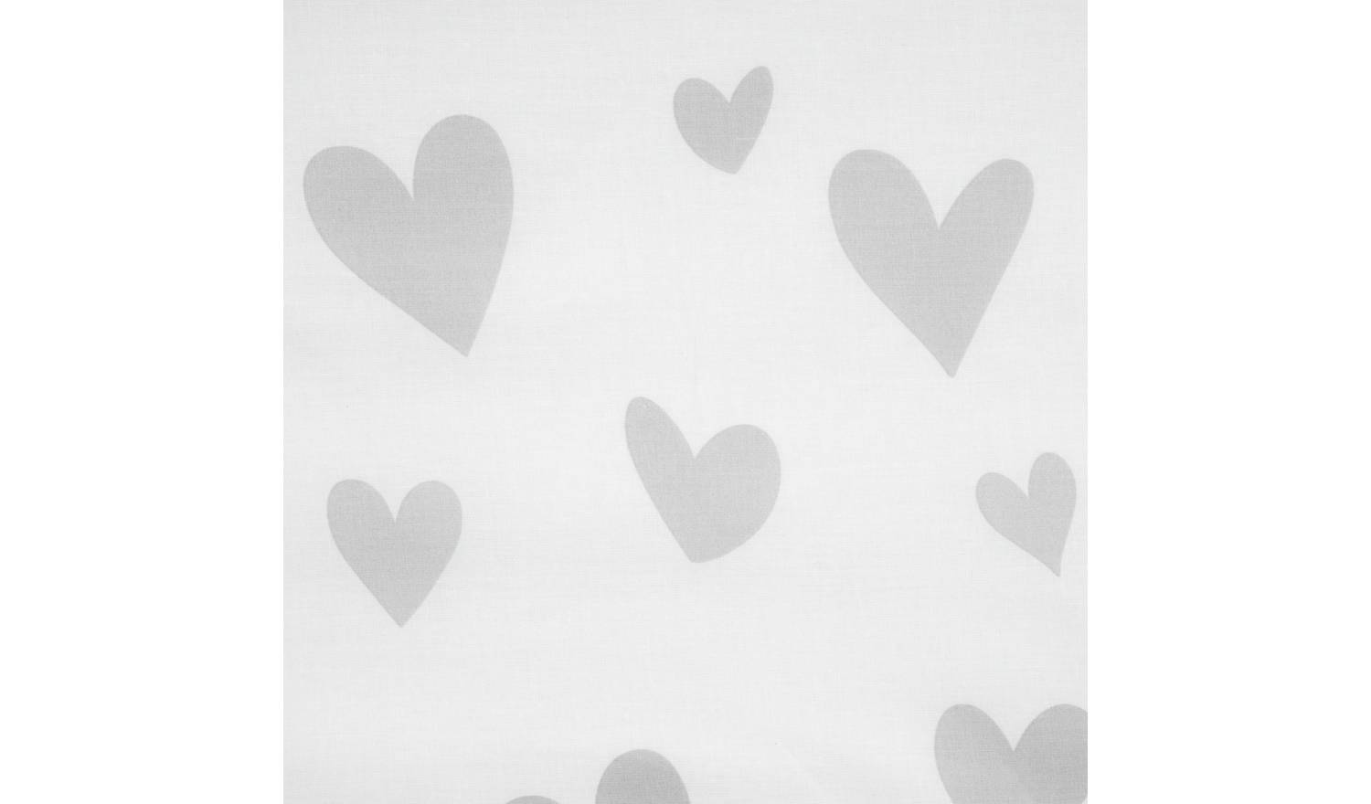 Habitat Hearts Printed White Fitted Sheet - King size