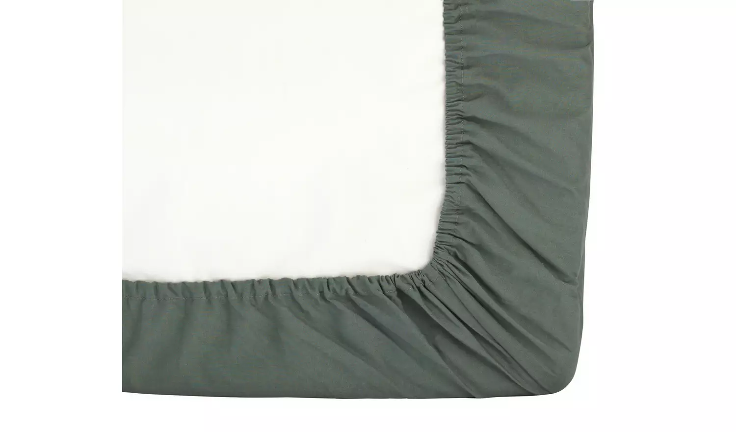 Habitat Cotton Rich 180 TC Leaf Green Fitted Sheet - King
