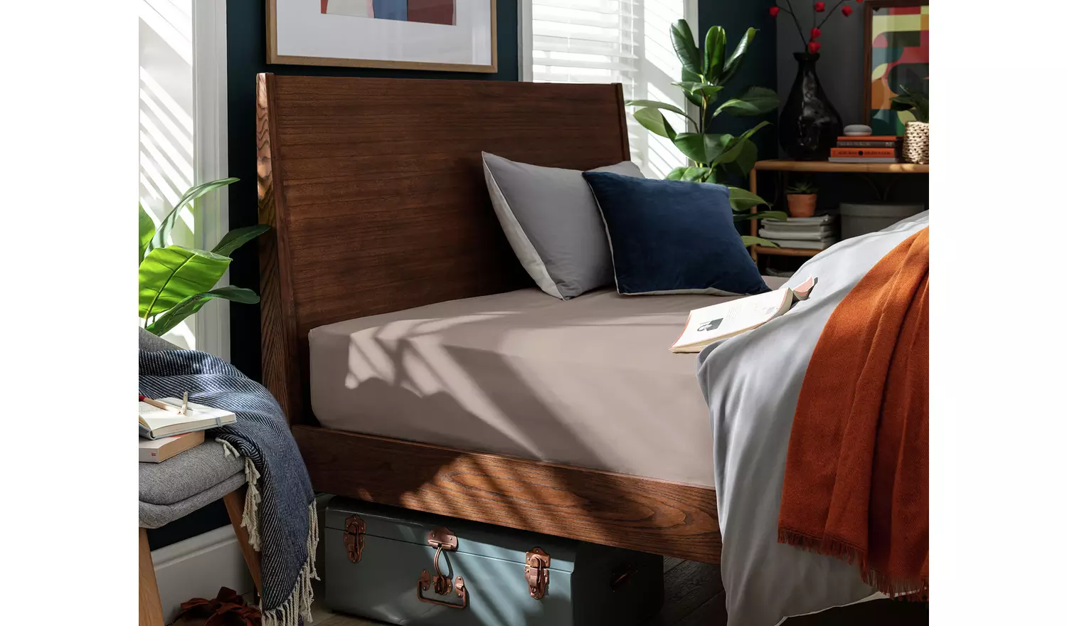 Habitat Cotton Rich 180TC Neutral Fitted Sheet - Double