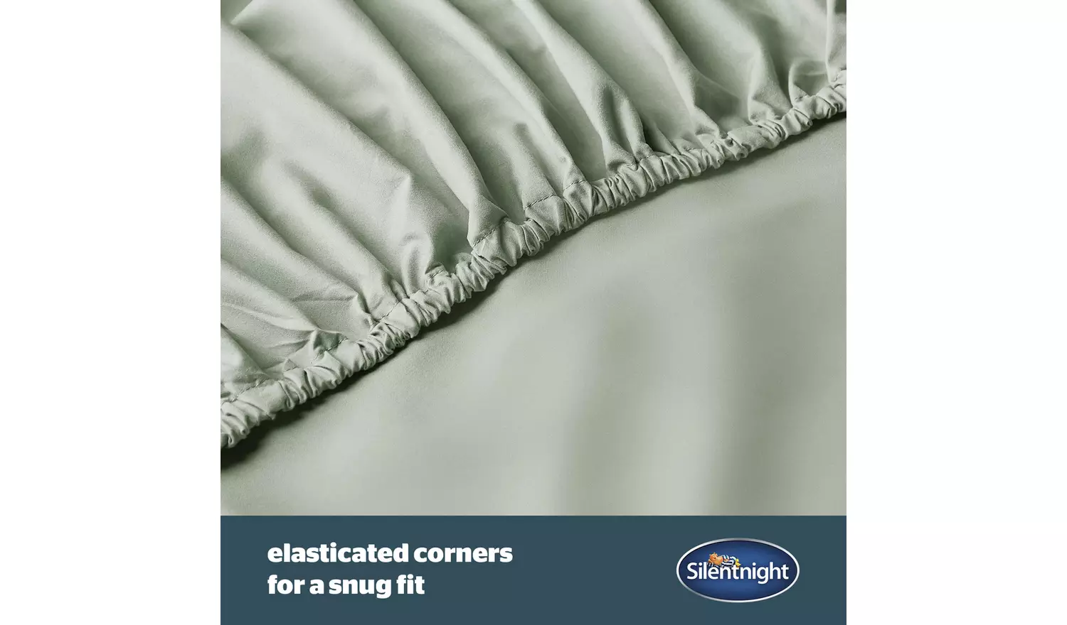 Silentnight Supersoft 28cm Sage Green Fitted Sheet - Single