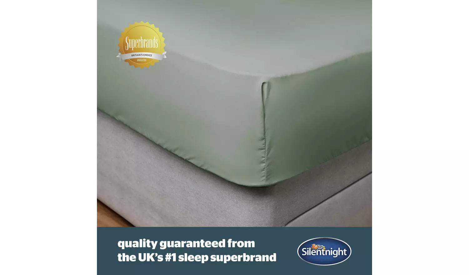 Silentnight Supersoft 28cm Sage Green Fitted Sheet - Single
