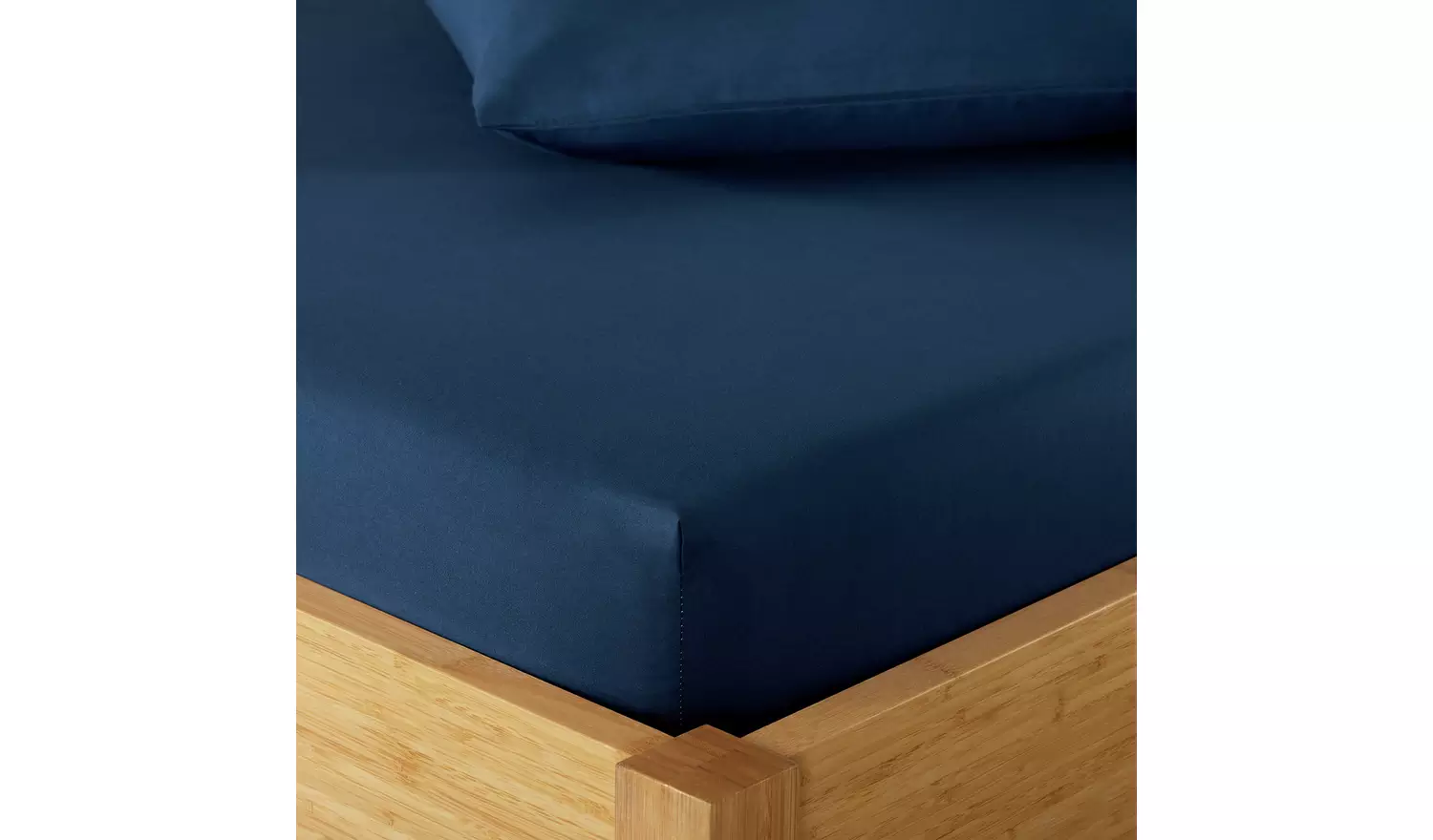Home Essentials Soft Touch Navy Fitted Sheet - Superking