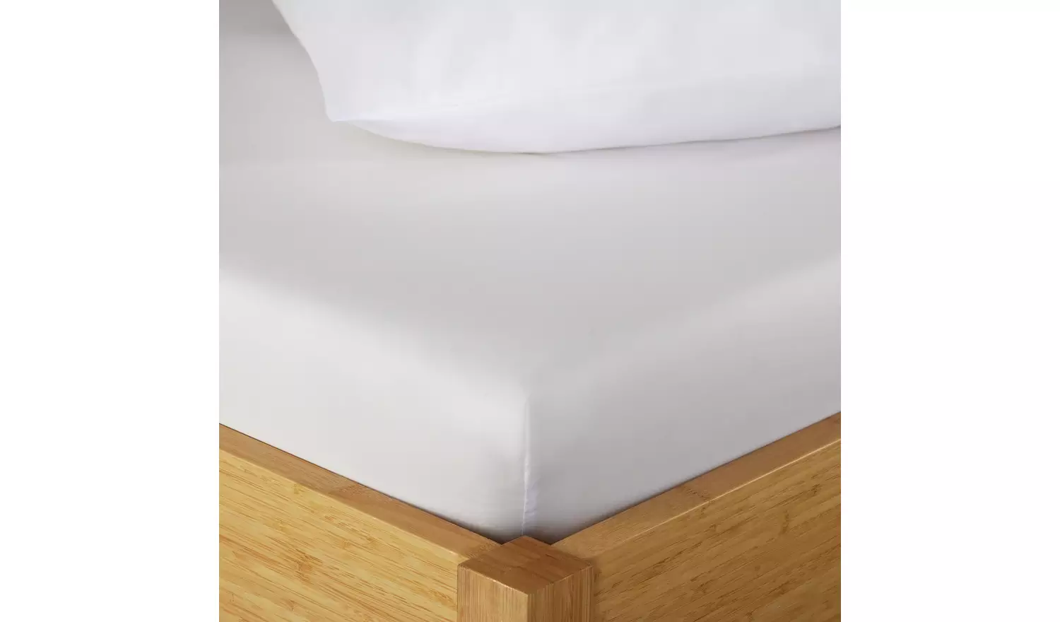 Home Essentials Soft Touch White Fitted Sheet - Single