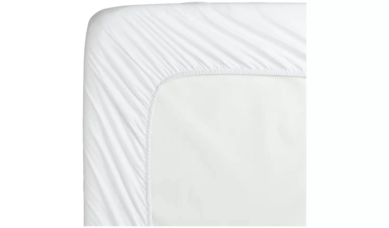 Home Essentials Soft Touch White Fitted Sheet - Single