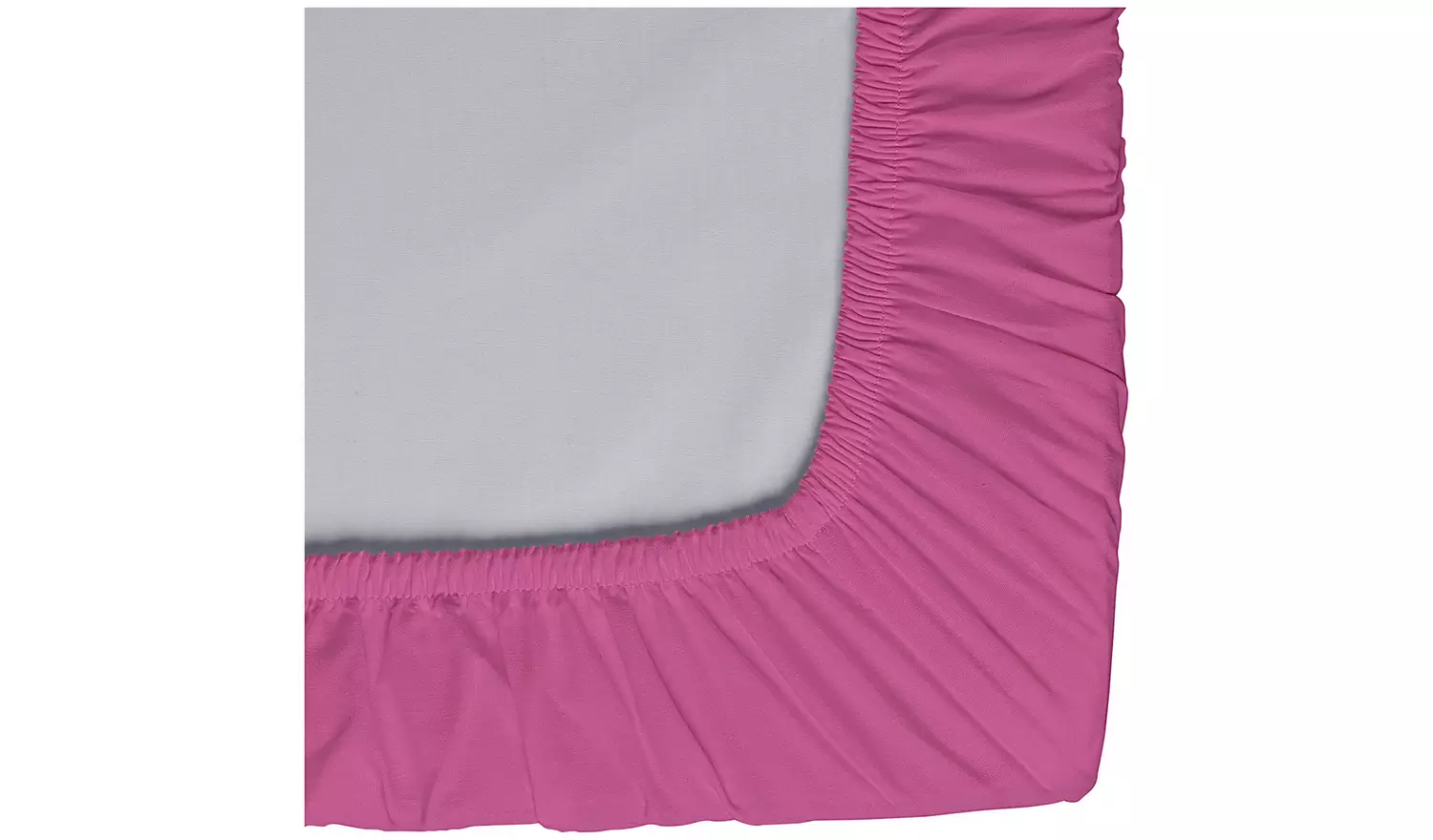 Habitat Polycotton Plain Cerise Fitted Sheet - Double