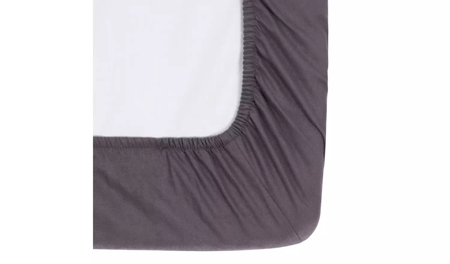 Habitat Brushed Cotton Plain Charcoal Fitted Sheet-Single